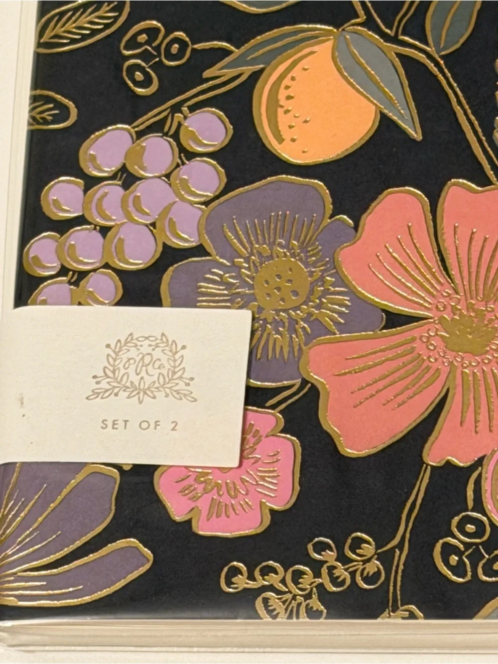 Set of 2 Rifle Paper Co. Colette Pocket Notebook Floral Blank Journal Gift Set